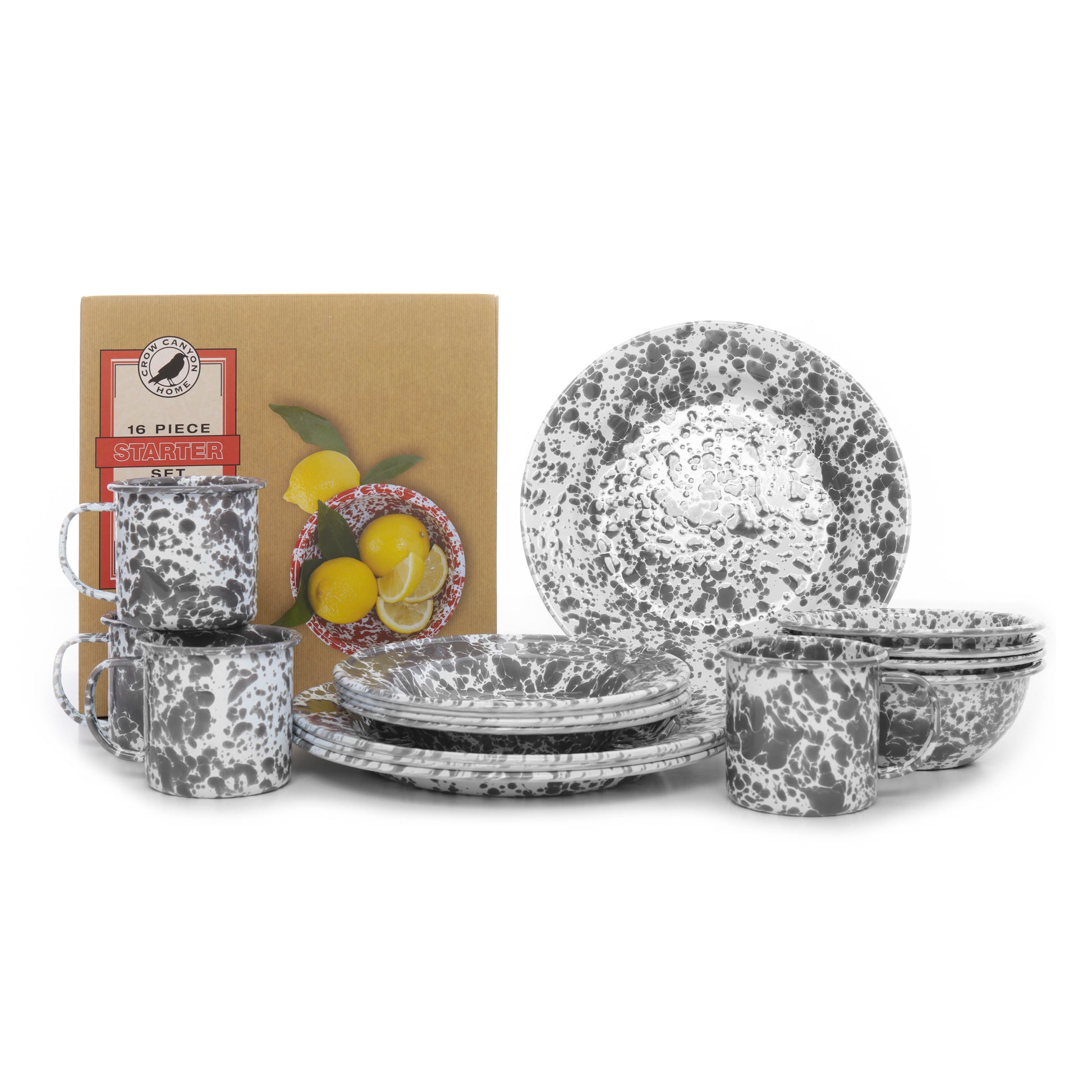 Splatter 16 Piece Dinnerware Set