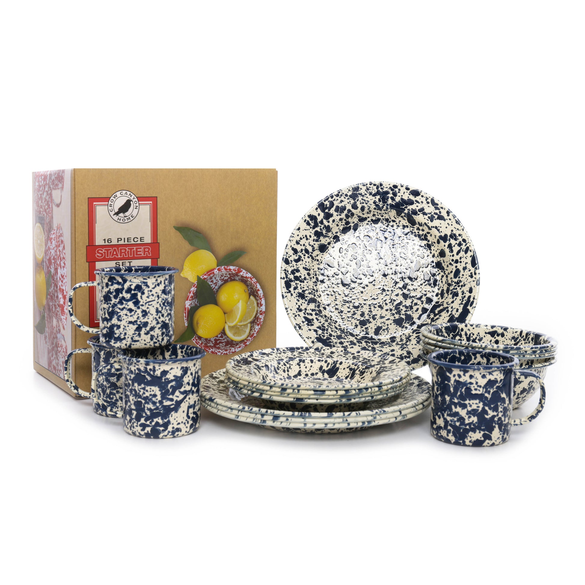 Splatter 16 Piece Dinnerware Set