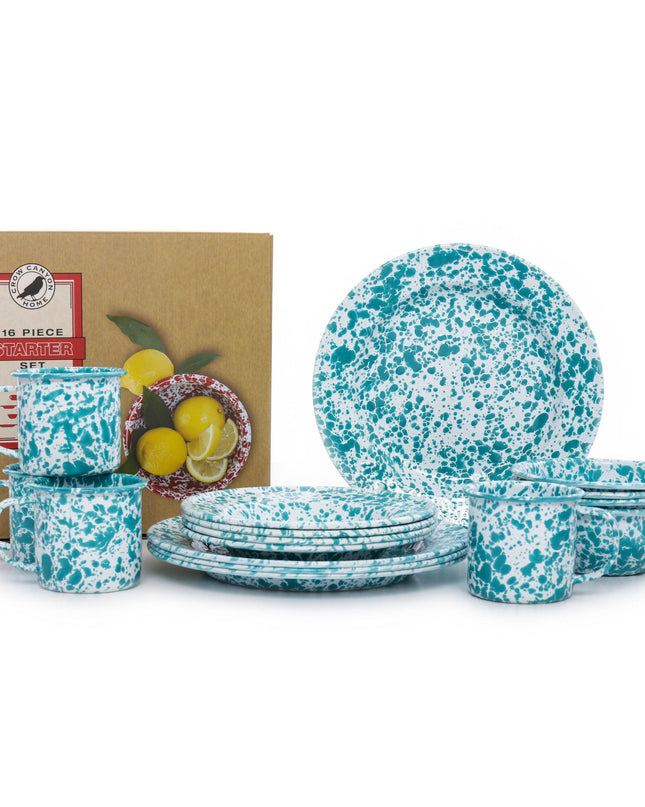 Splatter 16 Piece Dinnerware Set