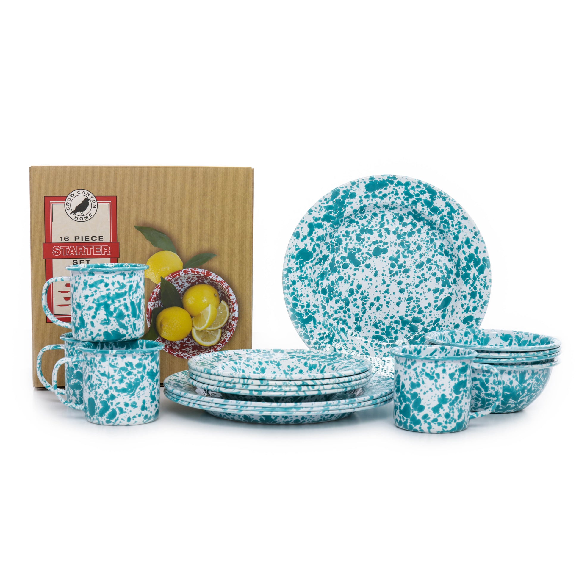 Splatter 16 Piece Dinnerware Set