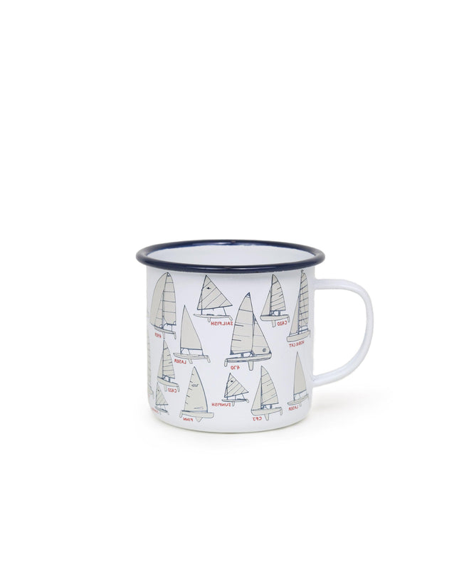 Fishs Eddy x CCH 16 oz Large Mug, Sailboats