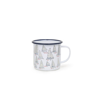 Fishs Eddy x CCH 16 oz Large Mug, Sailboats