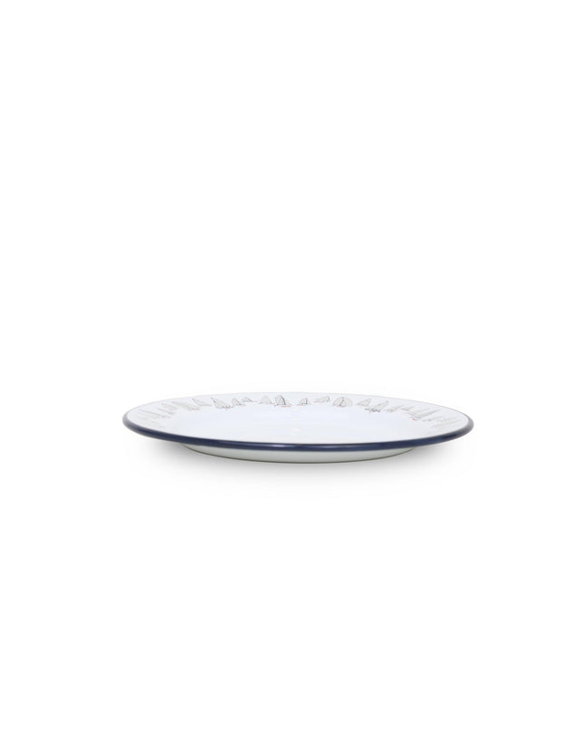 Fishs Eddy Knotical Flat Salad Plates, Set of 4, Sailboats