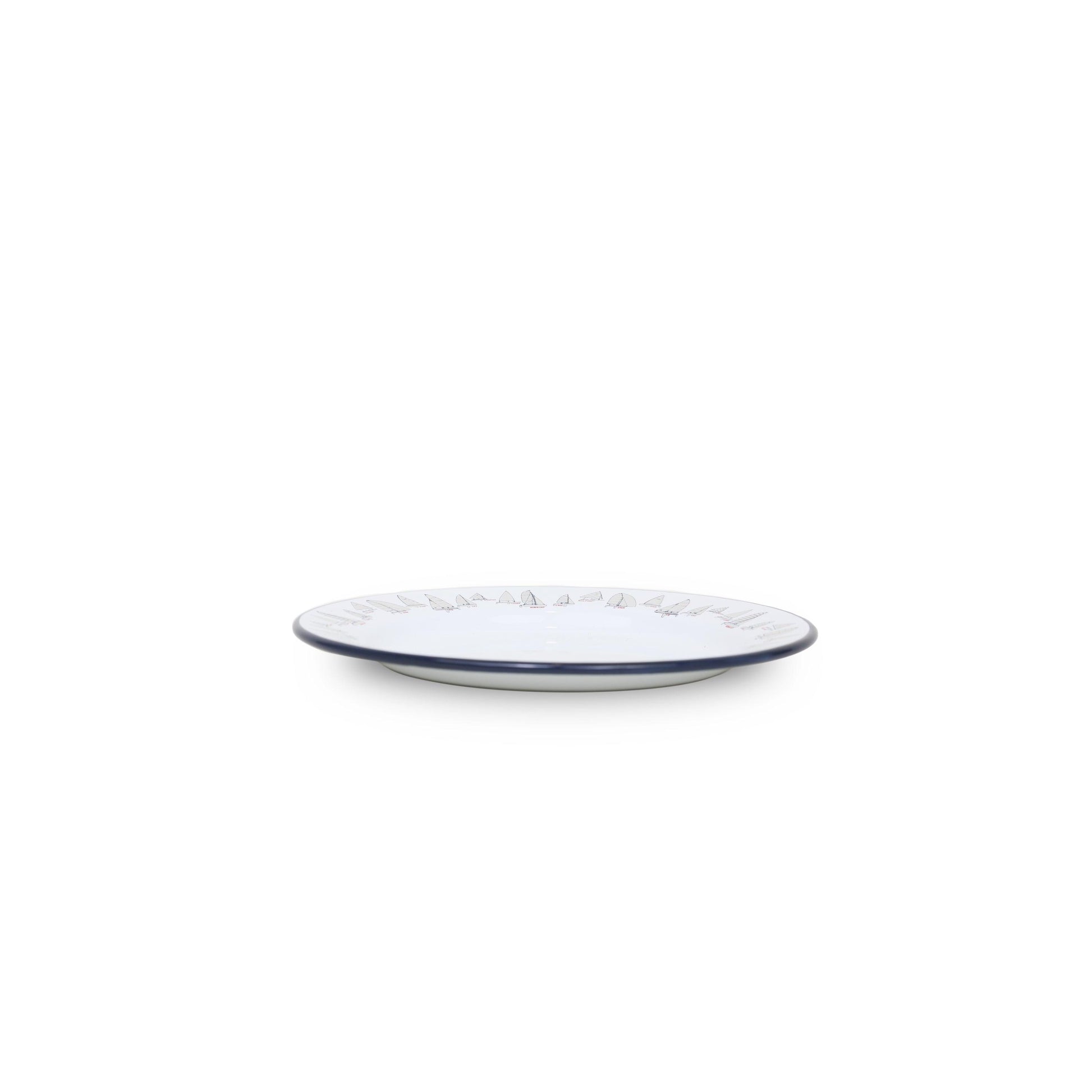 Fishs Eddy Knotical Flat Salad Plates, Set of 4, Sailboats