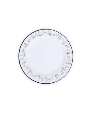 Fishs Eddy Knotical Flat Salad Plates, Set of 4, Sailboats