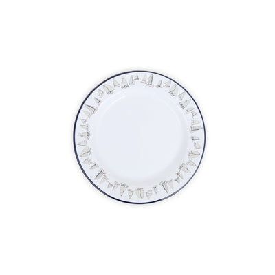 Fishs Eddy Knotical Flat Salad Plates, Set of 4, Sailboats