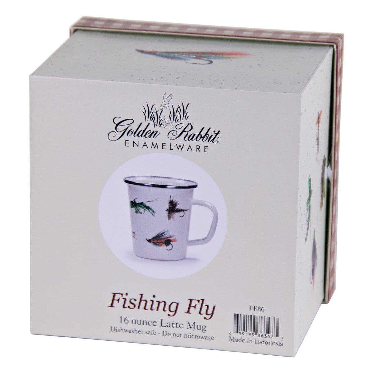 FF86 - Fishing Fly 16 oz Latte Mug Gift Box  5