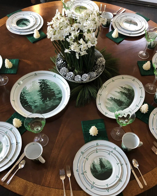 FT07S4 - Forest Glen Dinner Plates - Set of 4 - Golden Rabbit Enamelware