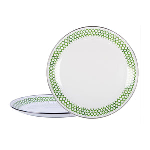 GS36S2 - Green Scallop Chargers - Set of 2  2
