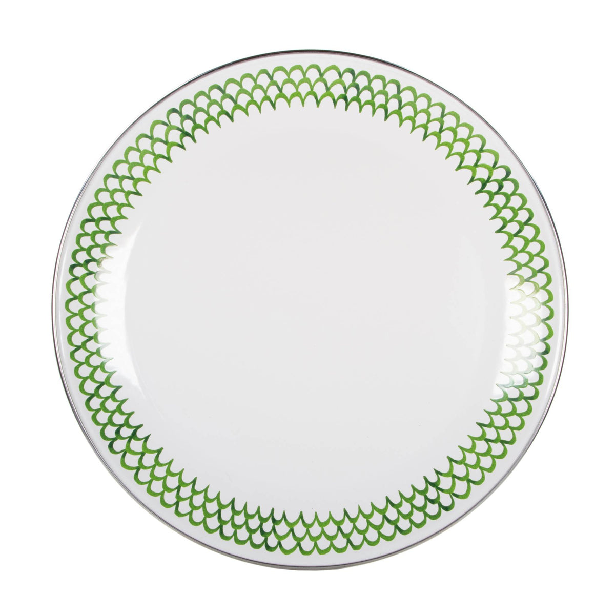GS56S4 - Green Scallop Dinner Plates - Set of 4  4