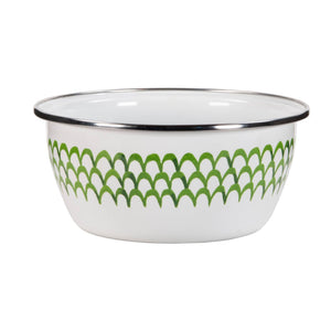 GS61S4 - Green Scallop Salad Bowls - Set of 4  4