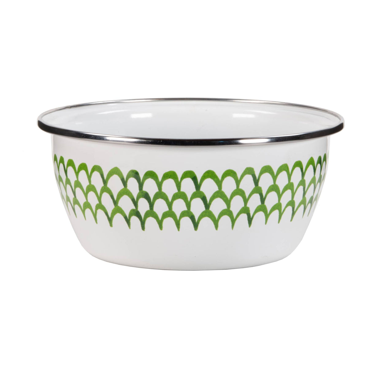 GS61S4 - Green Scallop Salad Bowls - Set of 4  4