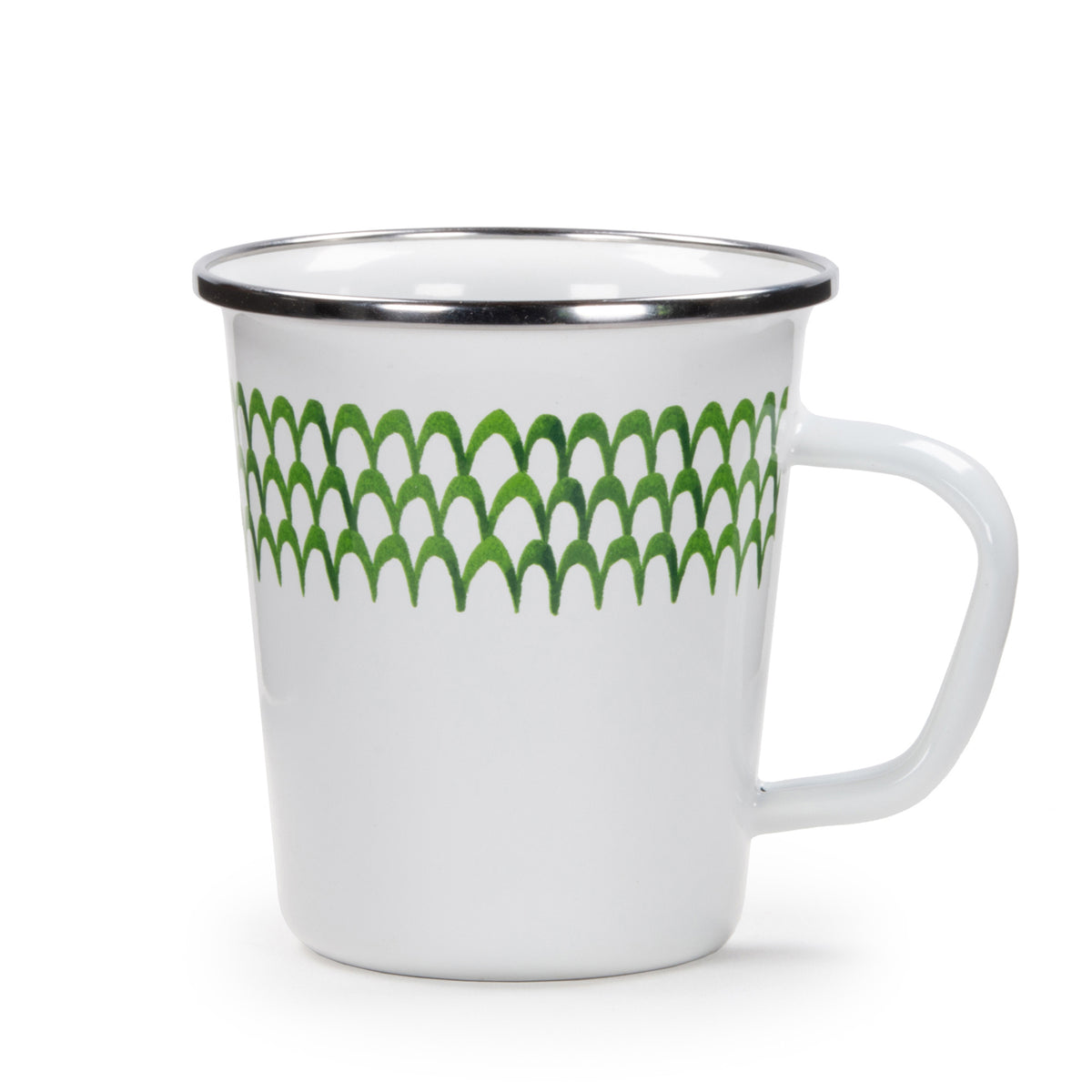 GS66S4 - Green Scallop 16 oz Latte Mugs - Set of 4  4