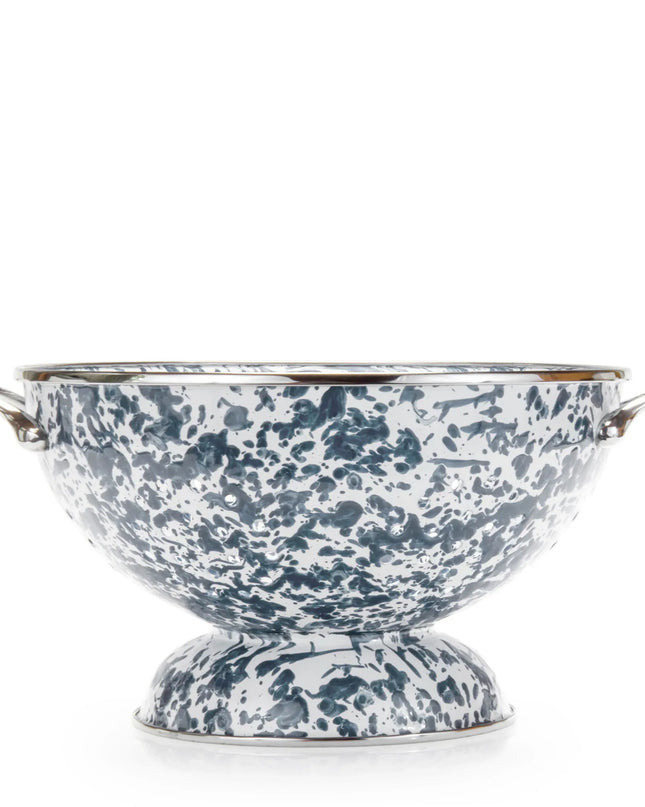 GYCOLS - Grey Swirl Set Of Colanders - Golden Rabbit Enamelware