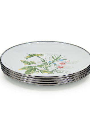HB69S4 - Herbs Sandwich Plates - Set of 4 - Golden Rabbit Enamelware
