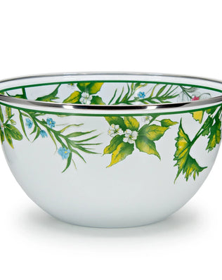 HB89 - Herbs Large Salad Bowl - Golden Rabbit Enamelware