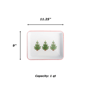 HS190RED-VCT - Helmsie x CCH Small Rectangular Tray, Christmas Trees - 3