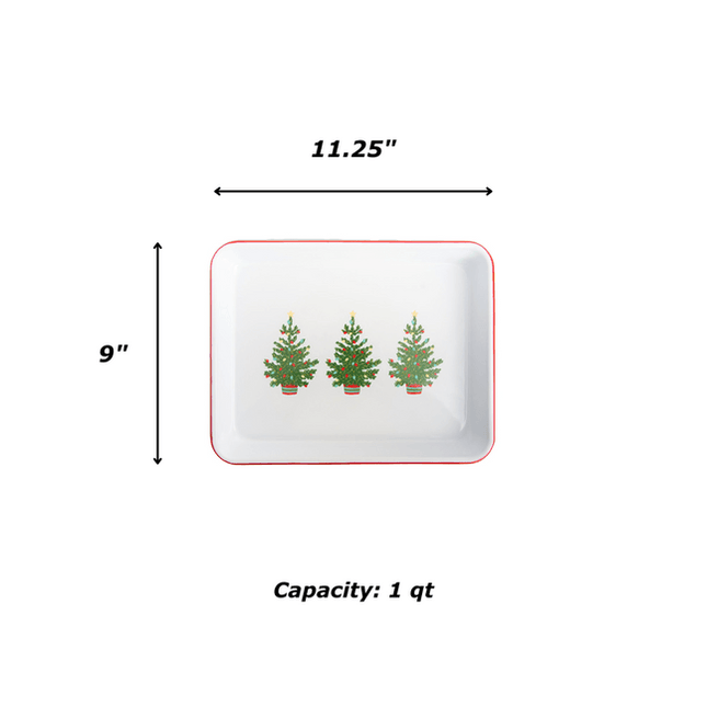 Helmsie x CCH Small Rectangular Tray, Christmas Trees