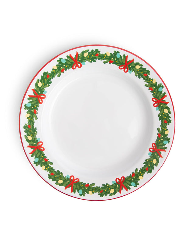 Helmsie x CCH Dinner Plates, Set of 4, Christmas Garland