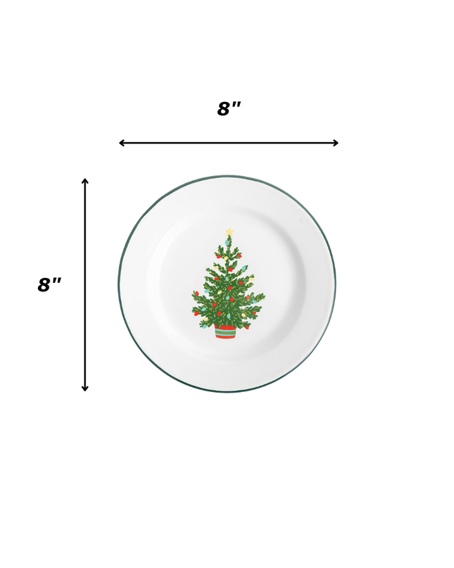 Helmsie x CCH Salad Plates, Set of 4, Christmas Tree