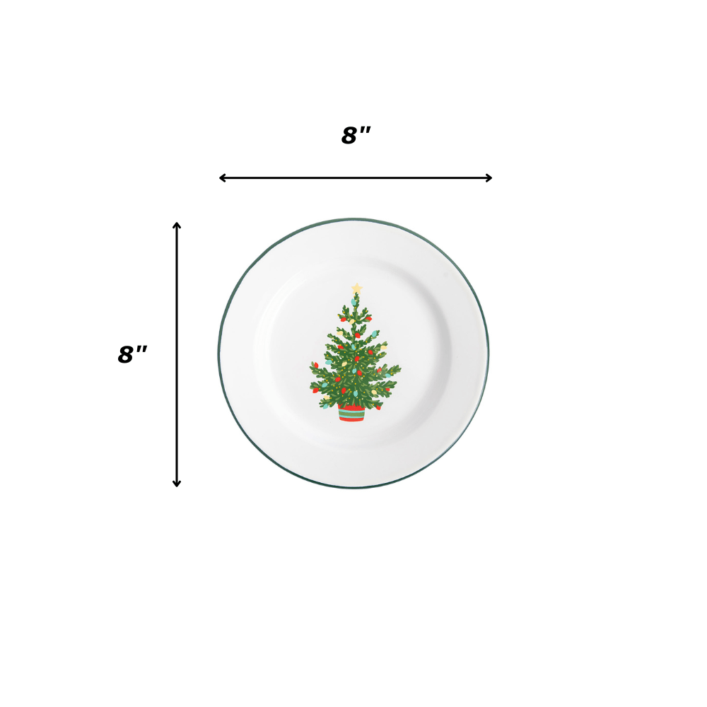 Helmsie x CCH Salad Plates, Set of 4, Christmas Tree
