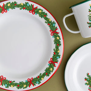 HS20RED-VCG-4 - Helmsie x CCH Dinner Plates, Set of 4, Christmas Garland - 2
