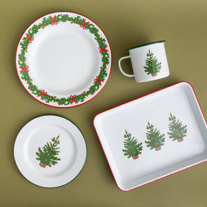 Helmsie x CCH Dinner Plates, Set of 4, Christmas Garland
