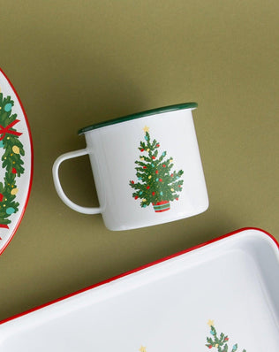 Helmsie x CCH 16 oz Large Mugs, Set of 4, Christmas Tree