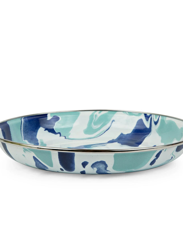 LG04S4 - Lagoon Pasta Plates - Set of 4 - Golden Rabbit Enamelware