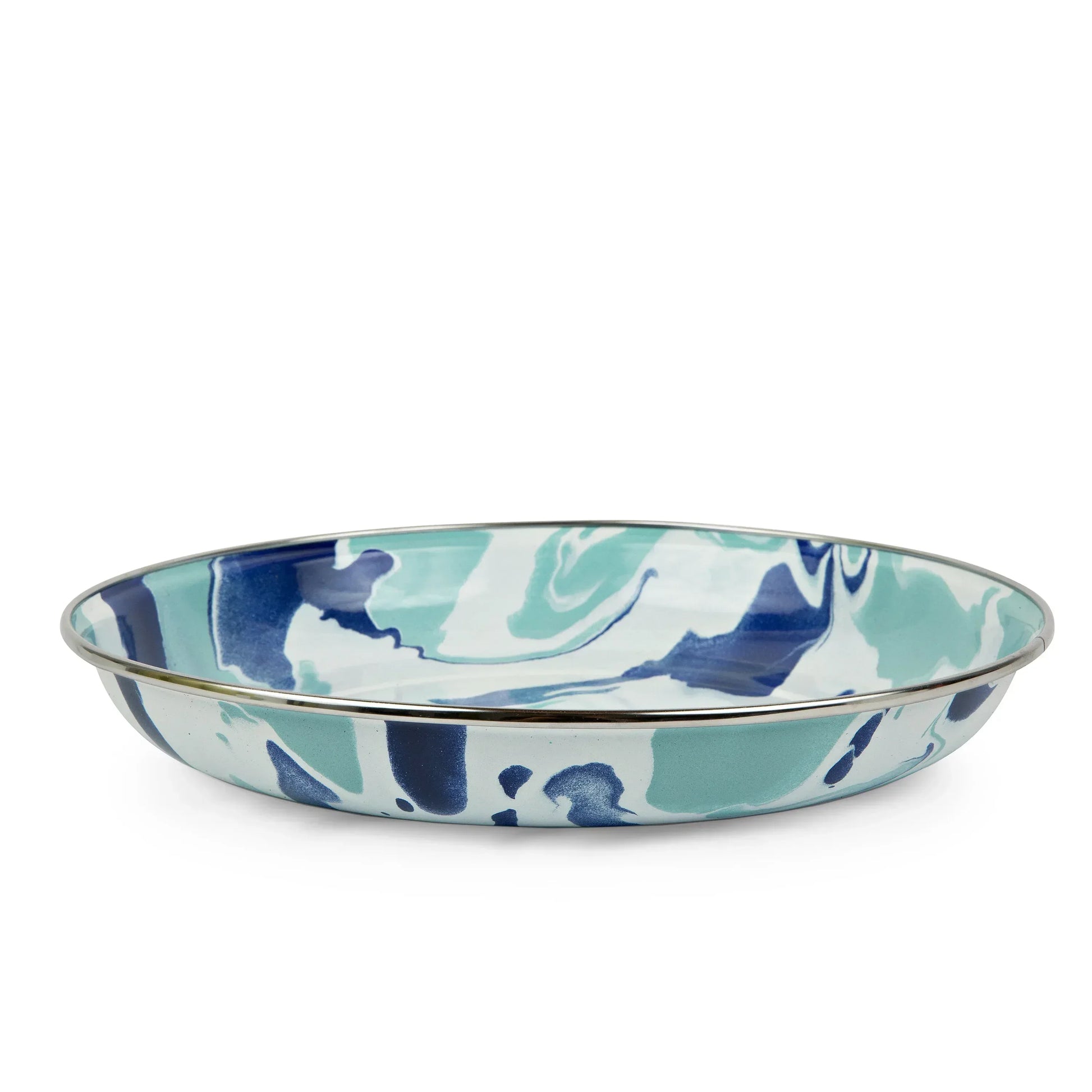 LG04S4 - Lagoon Pasta Plates - Set of 4 - Golden Rabbit Enamelware