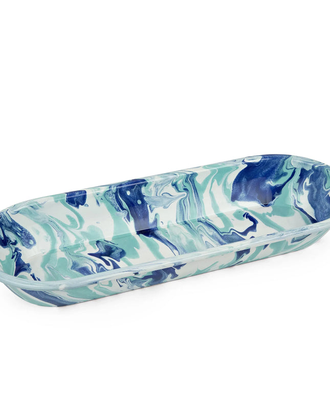 LG10 - Lagoon Oval Basket - Golden Rabbit Enamelware