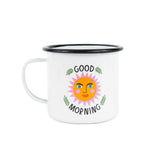 Lisa Congdon x CCH Good Morning 16 oz Large Mug, Black Rim