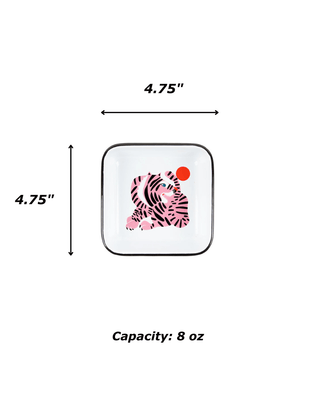 Lisa Congdon x CCH Small Square Tray, Pink Tiger