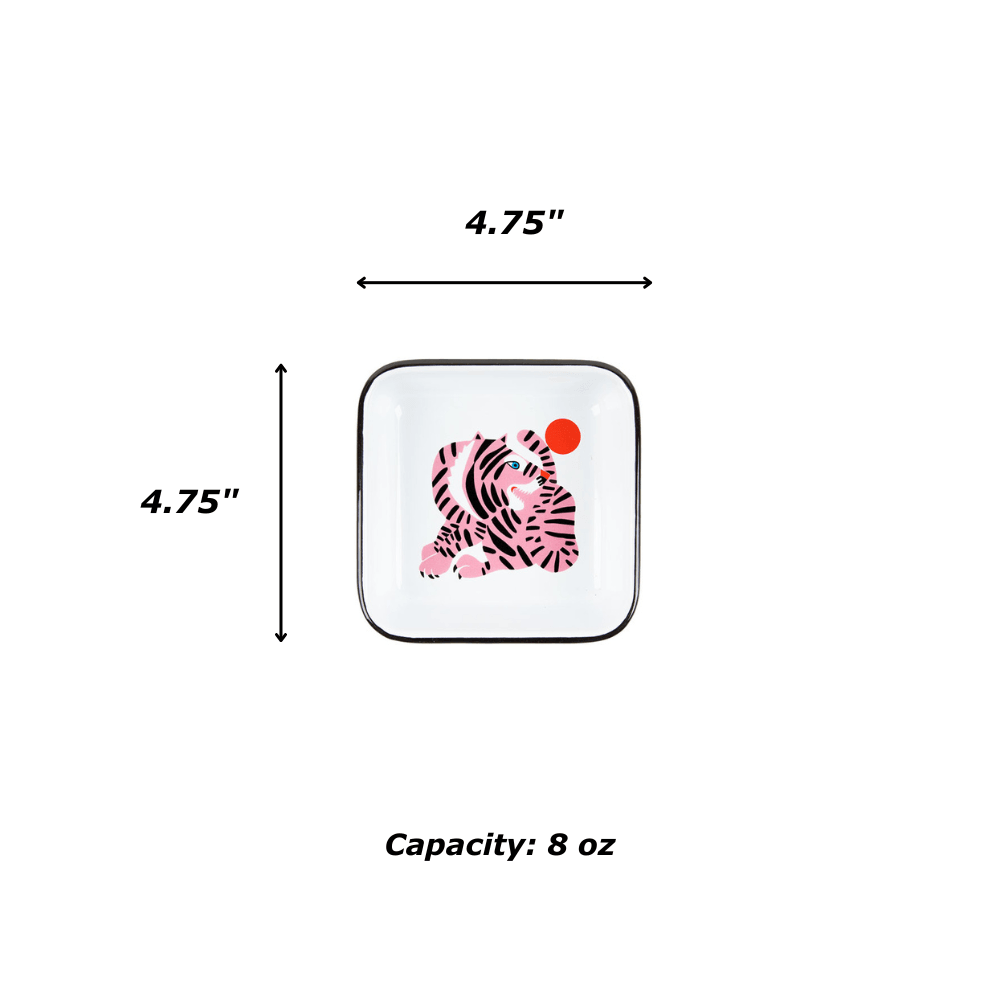 Lisa Congdon x CCH Small Square Tray, Pink Tiger