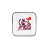 Lisa Congdon x CCH Pink Tiger Small Square Tray, Black Rim