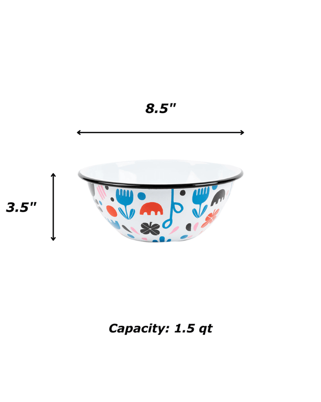 Lisa Congdon x CCH Small Serving Bowl, Black Tulip