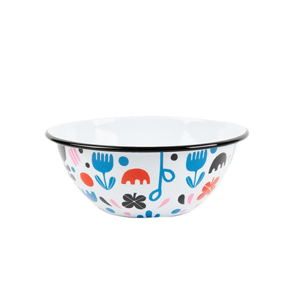 Lisa Congdon x CCH Black Tulip Small Serving Bowl, Black Rim