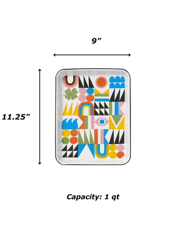 Lisa Congdon x CCH Small Rectangle Tray, Bright Side