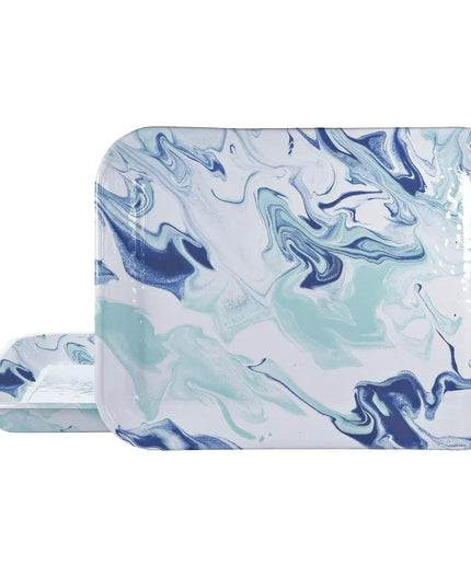 LG58S2 - Set of 2 Lagoon Quarter Sheets - Golden Rabbit Enamelware