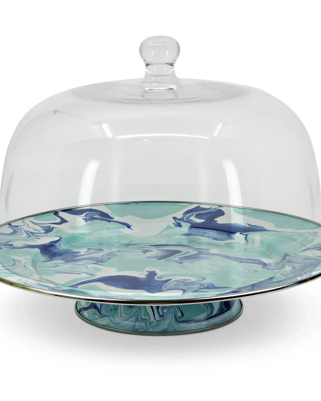 LG76 - Lagoon Cake Plate - Golden Rabbit Enamelware