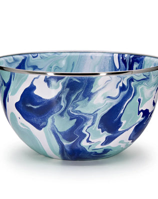 LG89 - Lagoon Large Salad Bowl - Golden Rabbit Enamelware
