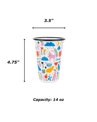Lisa Congdon x CCH 14 oz Tumbler, Pink Dog