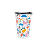 Lisa Congdon x CCH Pink Dog 14 oz Tumbler, Black Rim