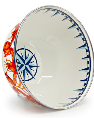 LS89 - Lobster Large Salad Bowl - Golden Rabbit Enamelware