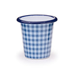Max Humphrey x CCH Plaid 10 oz Short Tumblers, Blue, Set of 4