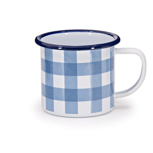 ecomposer-color-max blue, MAXH11GNG-BLU-4 - Max Humphrey x CCH Gingham 12 oz Mugs, Set of 4, Max Blue