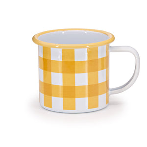 ecomposer-color-max yellow, MAXH11GNG-YEL-4 - Max Humphrey x CCH Gingham 12 oz Mugs, Set of 4, Max Yellow