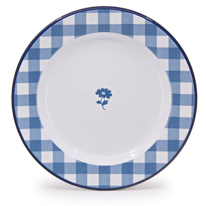 ecomposer-color-max blue, MAXH20GNG-BLU-4 - Max Humphrey x CCH Gingham Dinner Plates, Set of 4, Max Blue