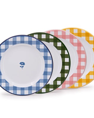 Max Humphrey x CCH Gingham Dinner Plates, Set of 4