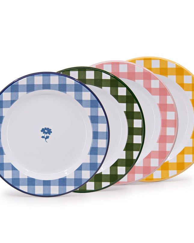 Max Humphrey x CCH Gingham Dinner Plates, Set of 4